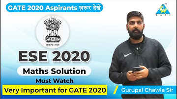 ESE 2020 | Maths Solution | Engineering Mathematics | Live Session | Gurupal Chawla Sir
