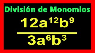 ✅👉 Division de Monomios entre Monomios