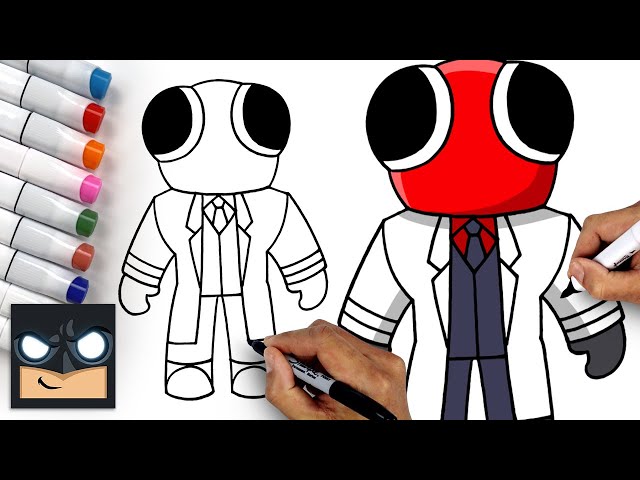How to Draw Red Rainbow Friends 