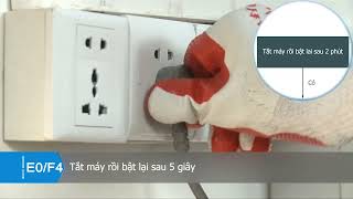 Hướng dẫn xử lý lỗi E0 và F4 trên máy Điều hòa treo tường Midea