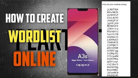 #wordlist How to Create Wordlist Online