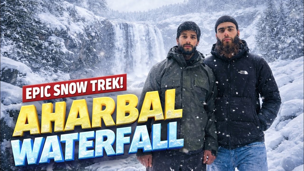 Surviving the Snow: Aharbal Waterfall's Dangerous Winter Trek! @SahilVlogs-93 