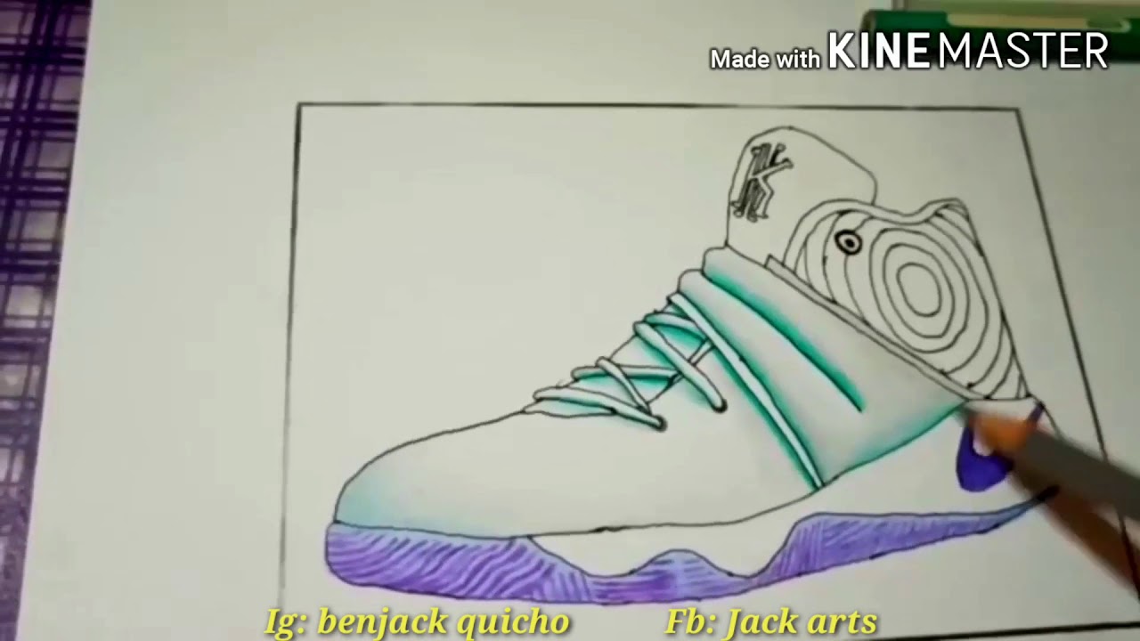 kyrie irving shoes drawing