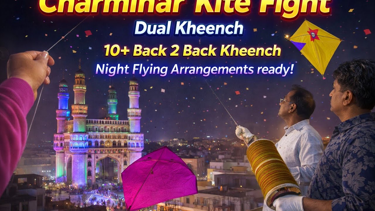 Charminar Patangbazi🔥10+ Back to Back Kheench Cuts by Pro Players  Night Kite Flying Ready 🪁 