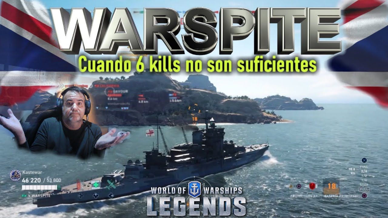 WARSPITE - CUANDO 6 KILLS NO SON SUFICIENTES / World of Warships LEGENDS 