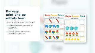 Simple Summer Home Pages Simple Summer Activities for Kids Printable PDF Etsy 13