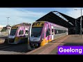 V/Line Trains at Geelong Station during Peak Hour - Victorian Transport