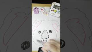 1 Minute Drawing! 🐨 Cute Koala with Big Fluffy Ears! ✨ #ASMR #Shorts