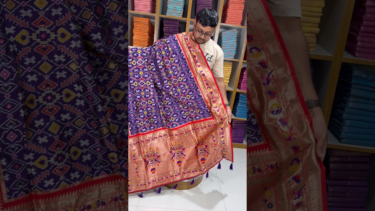 Traditional Kanchivaram Patola Paithani Silk Saree
