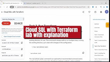 Cloud SQL with Terraform | GCP lab with explanation
