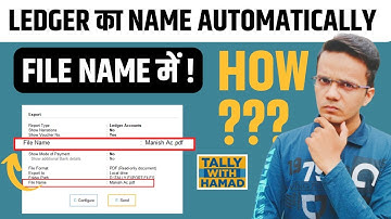 Export Ledger Statement by Ledger Name | Tally Prime Free TDL File