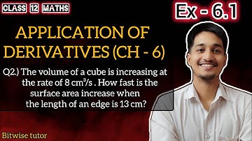 The volume of a cube is increasing at the rate of 8 cm cube per second. How fast is the surface
