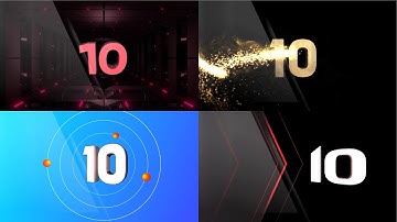 Scattered particles gathered in golden text 10 seconds countdown HD video (3d Countdown Free)