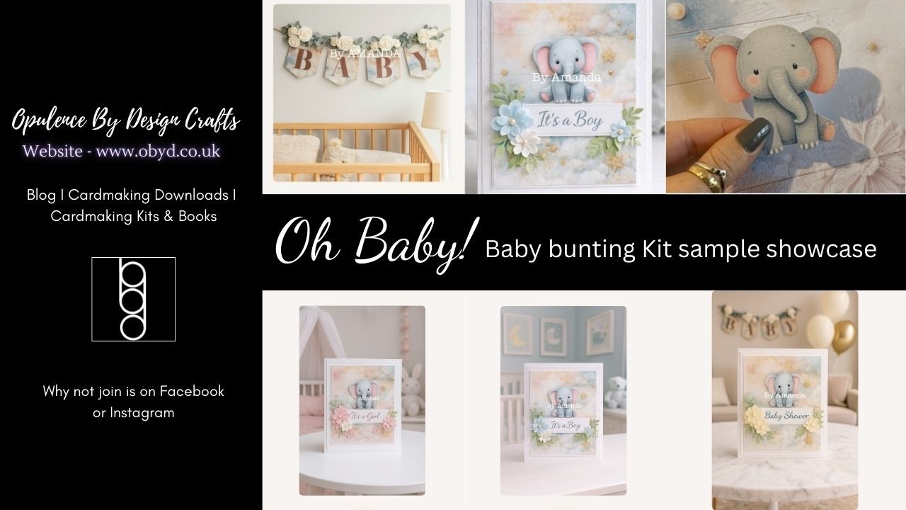 Oh Baby! Cute Baby Bunting and Handmade Cards samples video - see below for links #cardmaking #baby