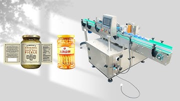 Pickles Glass Jar Automatic Cold Wet Glue Paper Labeling Machine