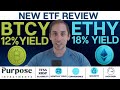 BTCY &amp; ETHY: Purpose Bitcoin &amp; Ether Yield ETFs | Covered Calls on Crypto | 18% Dividend Yield?!