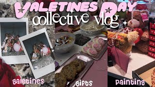 VDAY COLLECTIVE VLOG 💌 | galetines w/ my girls, painting & gifts , solo self care night