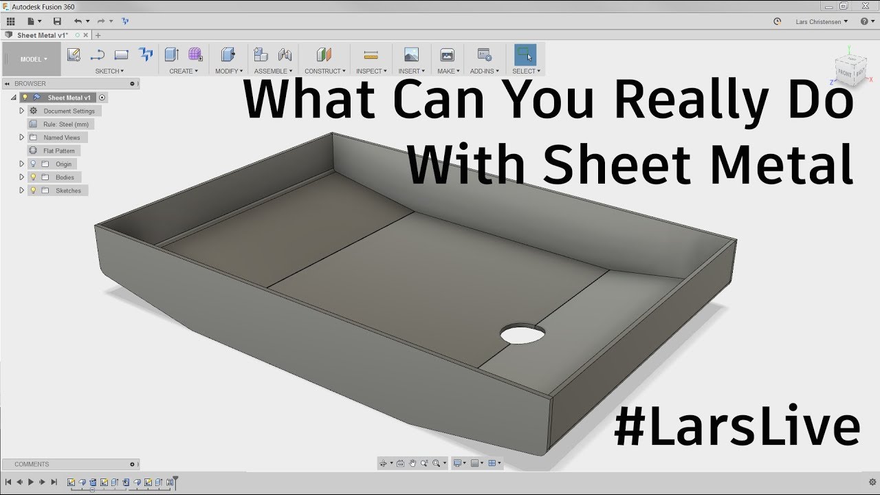 Fusion 360 What Can You Really Do With The Sheet Metal Larslive 85 Youtube