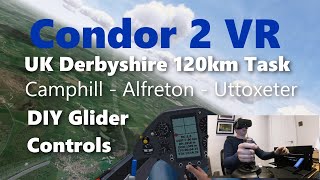 Condor 2 Flight Simulator VR  Derbyshire 120km Task | Camphill - Alfreton - Uttoxeter