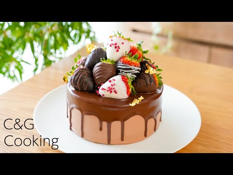 もりもり！いちごのチョコショートケーキの作り方  | ASMR チョコショートケーキ お菓子作りのサムネイル