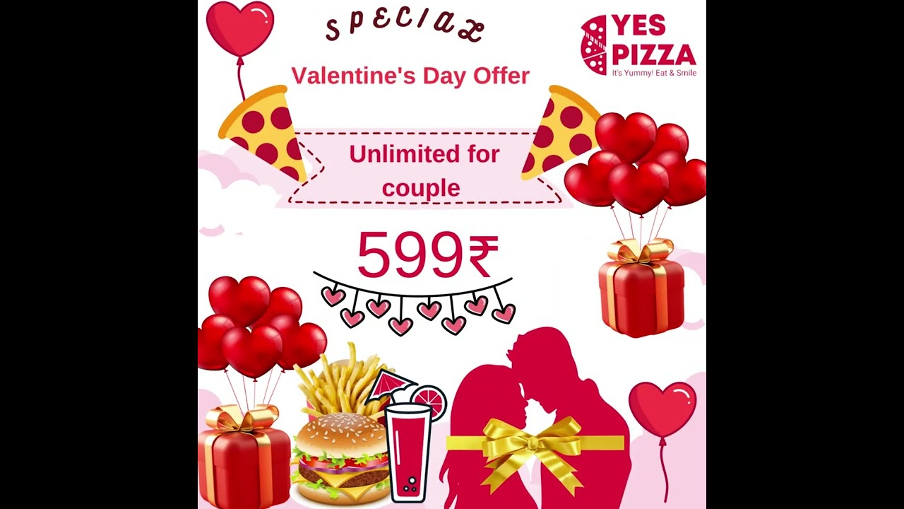 Special Valentine's Day offer from YesPizza for lovely couples in the town