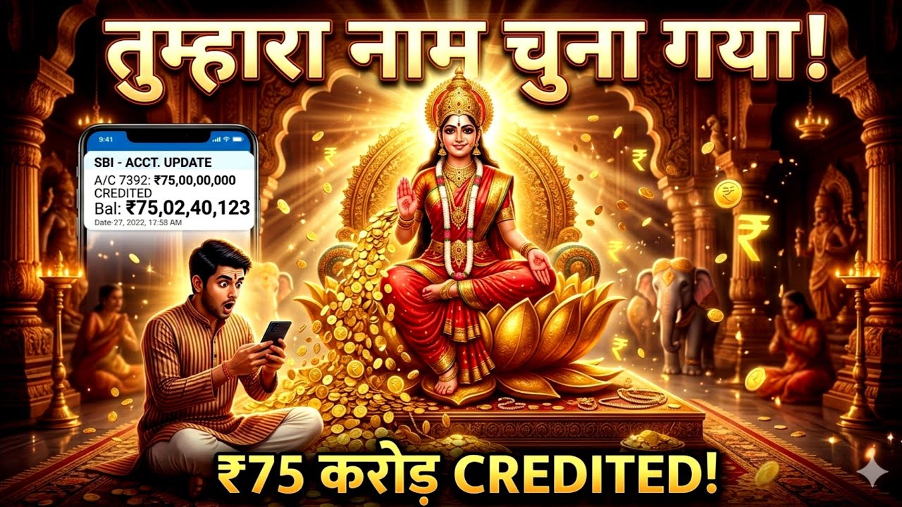 ❣️Maa Laxmi Message❣️तुम्हारा नाम चुना गया है! 75 करोड़ सीधे तुम्हारे अकाउंट में | @LekhaAI2M #maa 