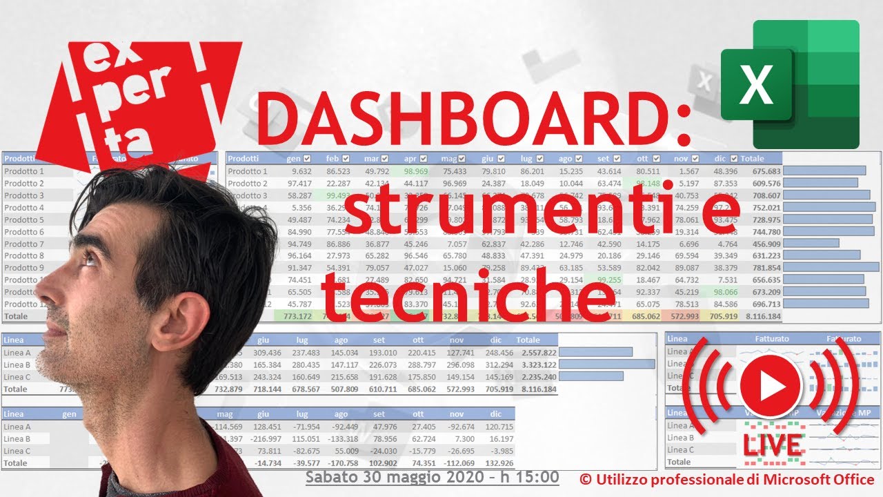 EXCEL: 🧰 STRUMENTI E TECNICHE PER CREARE UNA DASHBOARD - DIRETTA #8