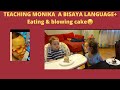 Teaching Monika a Bisaya Language + Eating & Blowing a cake #trending #viralvideo