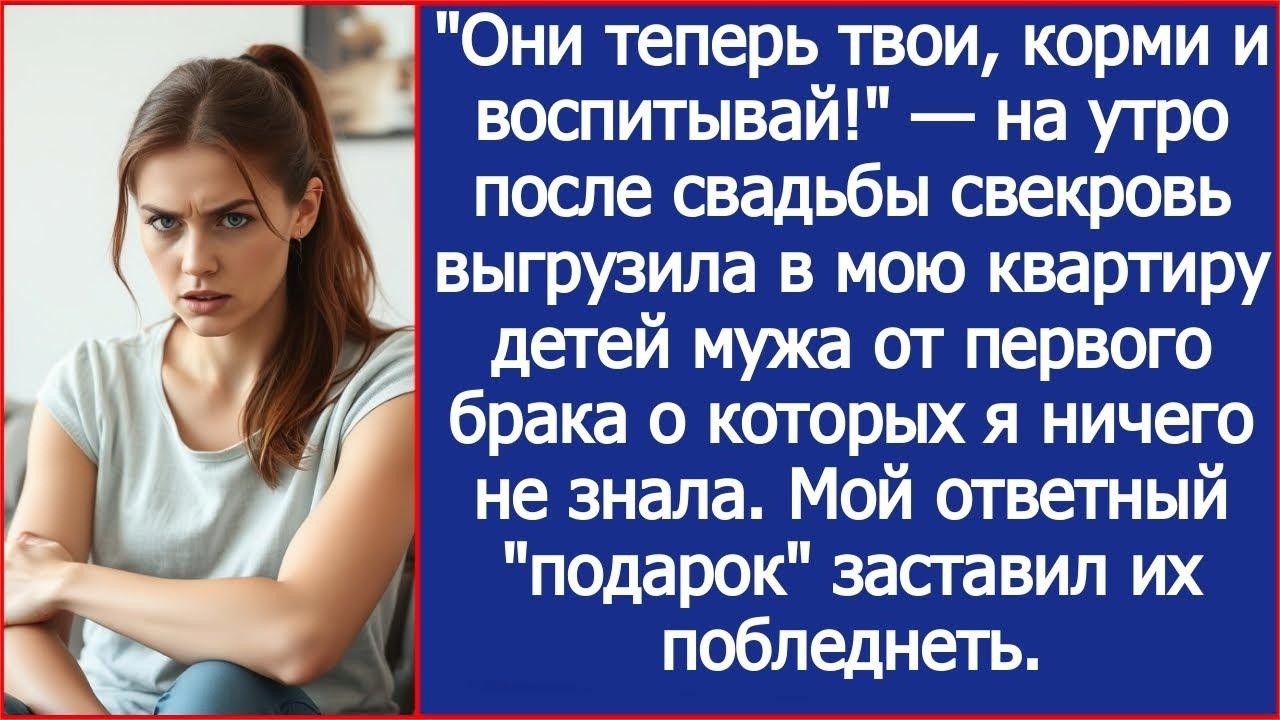 Они теперь твои, корми и воспитывай! На утро после свадьбы свекровь привела детей мужа