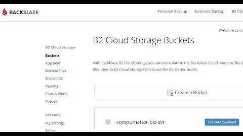 Backblaze : Creating a 