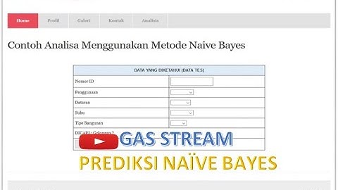 Review Aplikasi Prediksi Dengan Metode Naive Bayes || PHP MYsql