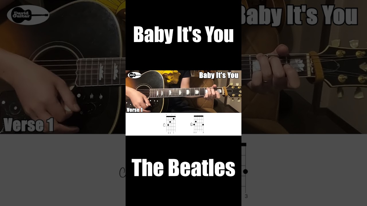 Baby It's You The Beatles Guitar chords #Shorts