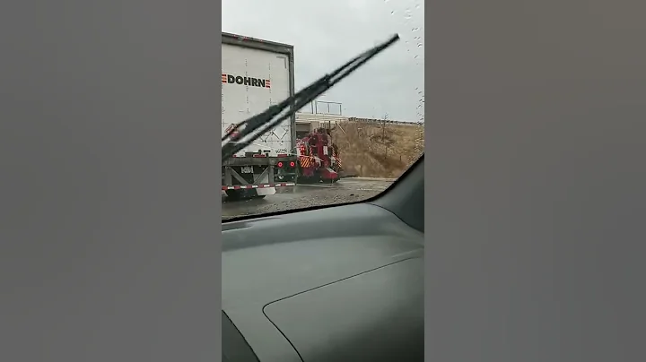 Semi-truck after fire on I-39 SB near Beloit. 3/22/2022