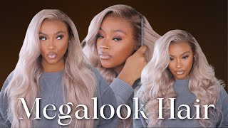 ❌NO BABY HAIR INSTALL| THE PERFECT MARSHMELLOW BLONDE ON DARKSKIN| Megalook Hair