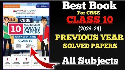 Best PYQs book for CBSE class 10 2024 | CBSE 10 Previous Years