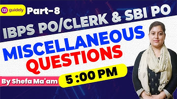 IBPS PO/ Clerk and SBI PO Mains 2021Most Important Question || By Shefa Ma