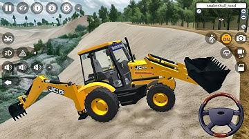 JCB Backhoe Loader Driving ( New Update ) - Bus Simulator Indonesia #14 - Android Gameplay