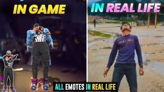 FREE FIRE ALL EMOTES IN REAL LIFE || ORIGIN OF FREE FIRE EMOTES | FREE FIRE EMOTES IN REAL LIFE 2024