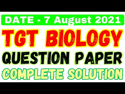 tgt biology(जीव विज्ञान) 2021 | up tgt biology answer key 2021 | tgt bio #pgtexam #uppgt #pgtbiology