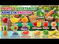 Fruits and Vegetables names in English|Nursery Rhymes for Toddlers|Baby learning Videos for babies