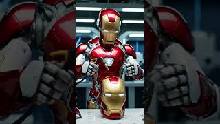 iron Man making suit form fighting captain America