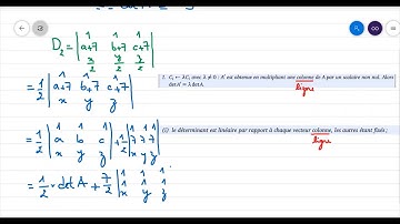 Algèbre 2, déterminants, exercice 4 fiche 2