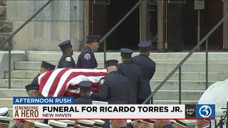 Video: Funeral held Thursday for fallen New Haven firefighter