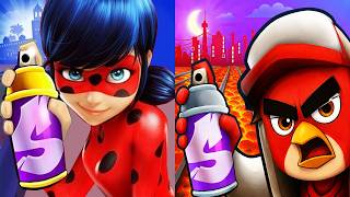 Subway Surfers Copenhagen 2026 Red Angry Birds Surfer - Floor is Lava vs Ladybug Run Gameplay HD screenshot 3