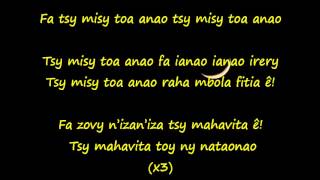 Tsy misy toa anao - Ny Ainga (Paroles)