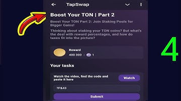 Boost Your TON | Part 2 | Tapswap Code | Boost Your TON Part 2: Join Staking Pools for Bigger Gains!