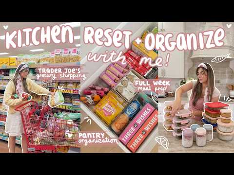 Early Fall Kitchen Reset! Shop With Me, Pantry Organization + Full Meal Prep
