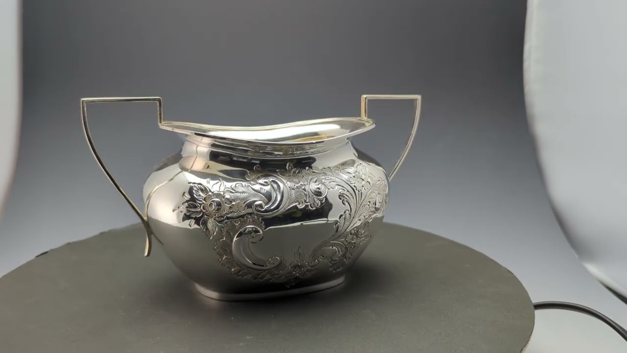1900年頃 英国アンティーク シルバープレート製 シュガーボウル