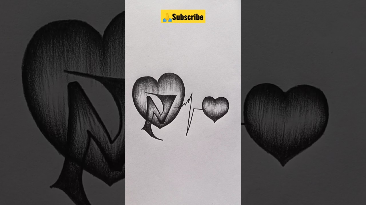 "N" letter tattoo design 