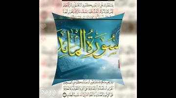سورة المائدة للشيخ مشاري راشد العفاسي